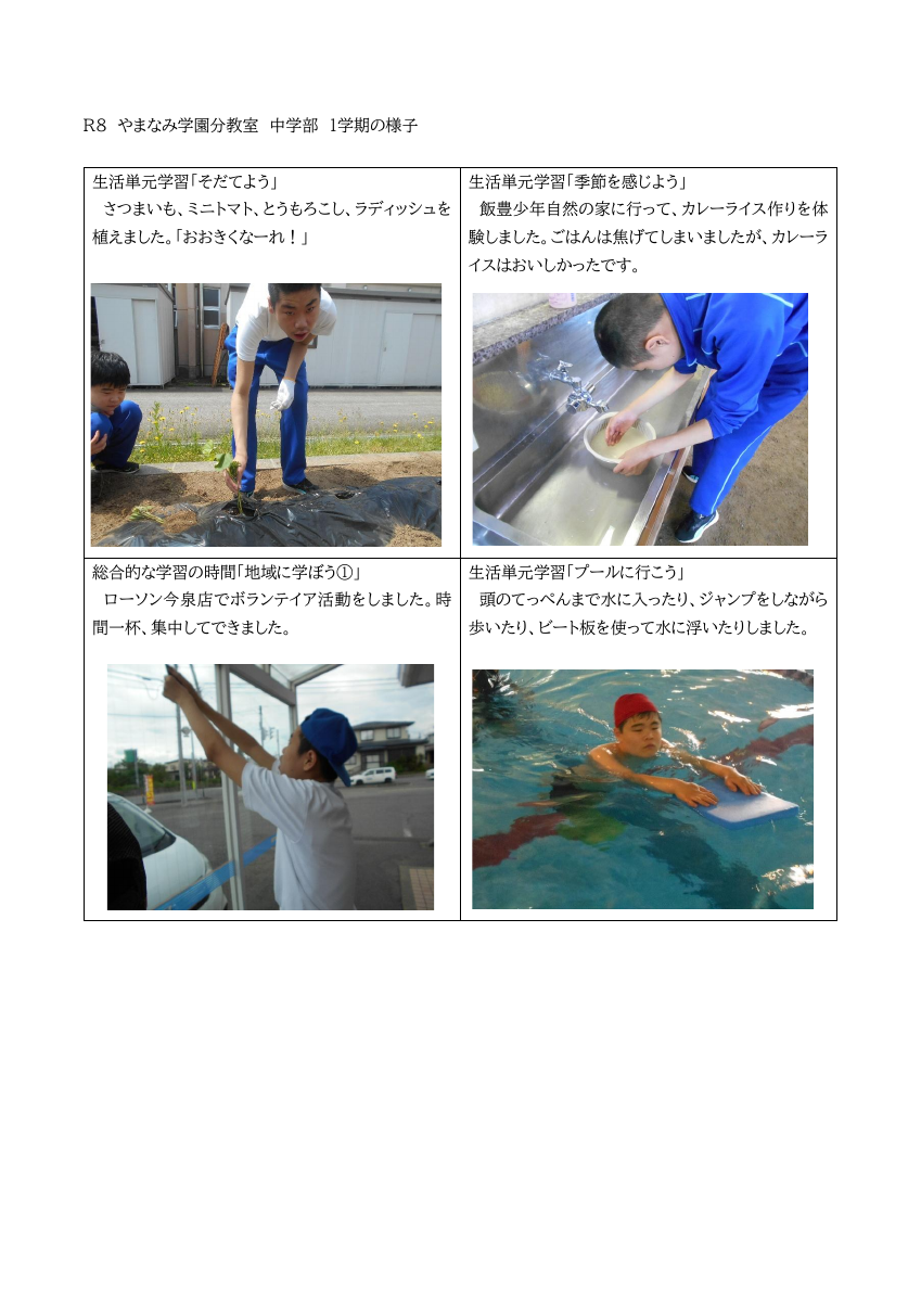 中学部１学期の様子.pdfの1ページ目のサムネイル